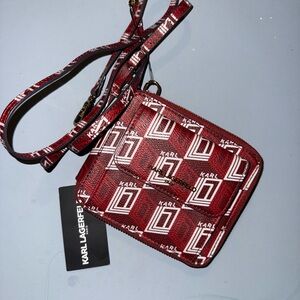 Karl Lagerfeld Paris Monogram Cube Crossbody Bag- priced to sale